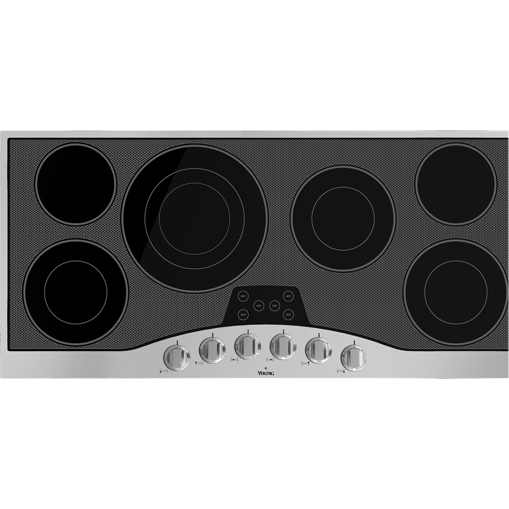 Viking – 44.9″ Electric Cooktop – Black/stainless steel