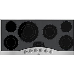 Viking - 44.9" Electric Cooktop - Black/Stainless Steel - Front_Zoom