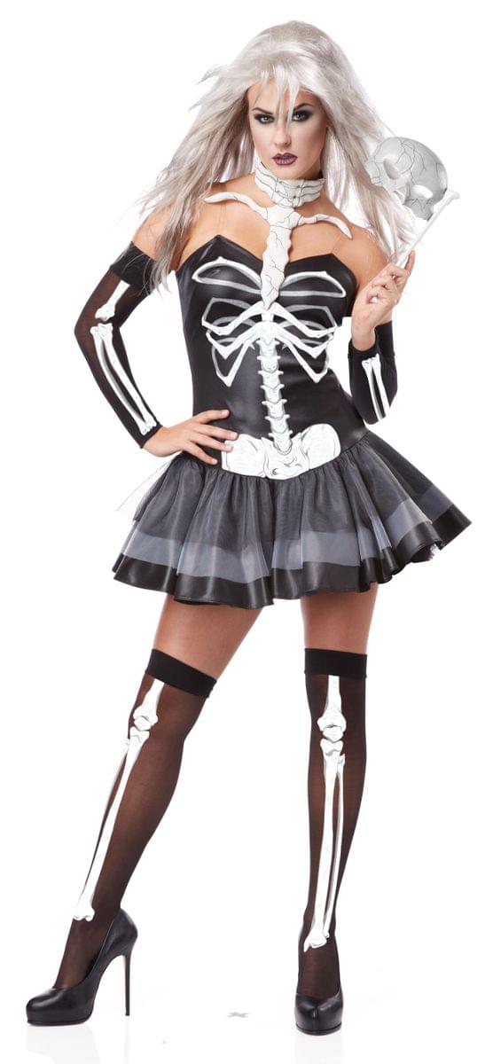 California Costumes - Sexy Skeleton Masquerade Costume Dress Adult Small - Black price history on PriceWatchPro