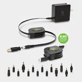 ReTrak - 67W Universal USB-C Laptop Charger With 14 Adapter Tips - Black