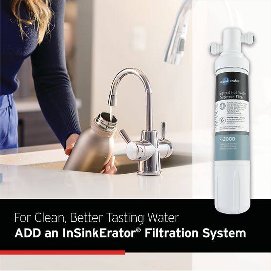 InSinkErator Instant Hot Water Dispenser Filter 6 F-2000 For Clean, Better Tasting Water. ADD an InSinkErator Filtration System