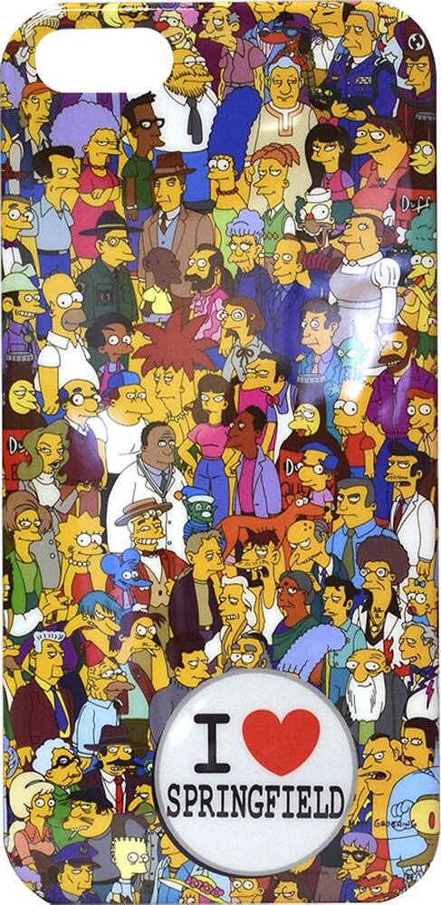 Front. Tribeca - The Simpsons I Heart Springfield Hard Shell Case for Apple® iPhone® 4 and 4S - White.
