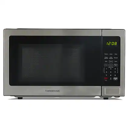 12:08 PM
Power
Defrost
Timer
1 2 3
4 5 6
7 8 9
0
STOP
START
FARBERWARE
Popcorn
Potato
Pizza
Frozen Vegetable
Fresh Vegetable
Beverage
Meat
Reheat
Bread
SIDE
a