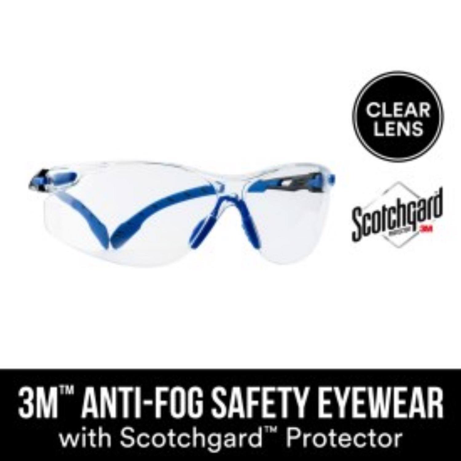 CLEAR LENS Scotchgard™ 3M™ ANTI-FOG SAFETY EYEWEAR with Scotchgard™ Protector