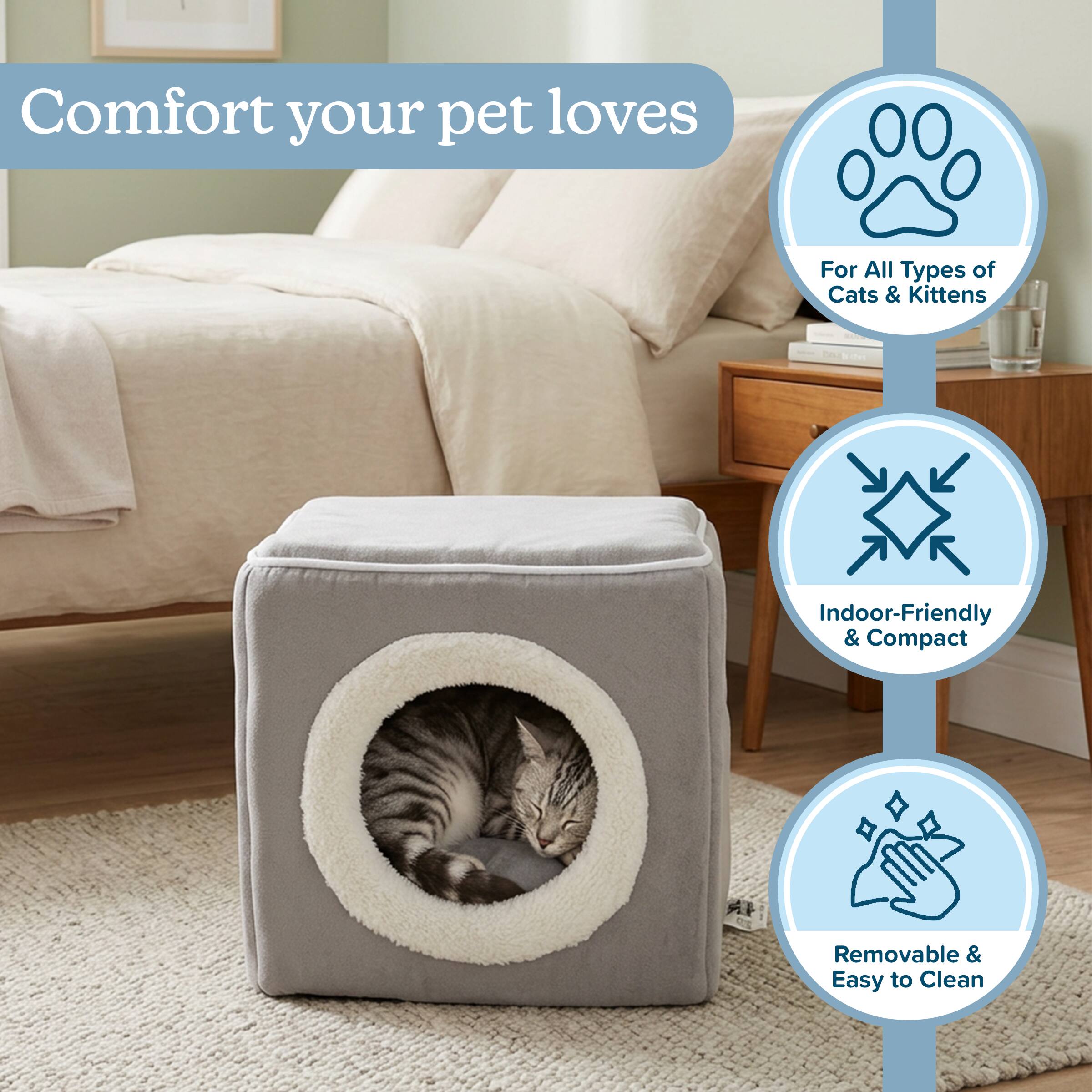Comfort your pet loves

- For All Types of Cats & Kittens
- Indoor-Friendly & Compact
- Removable & Easy to Clean