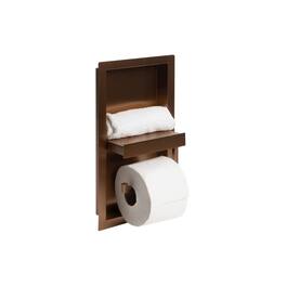 Alfi - Brushed Copper PVD Stainless Steel Recessed Toilet Paper Holder Niche - Silver