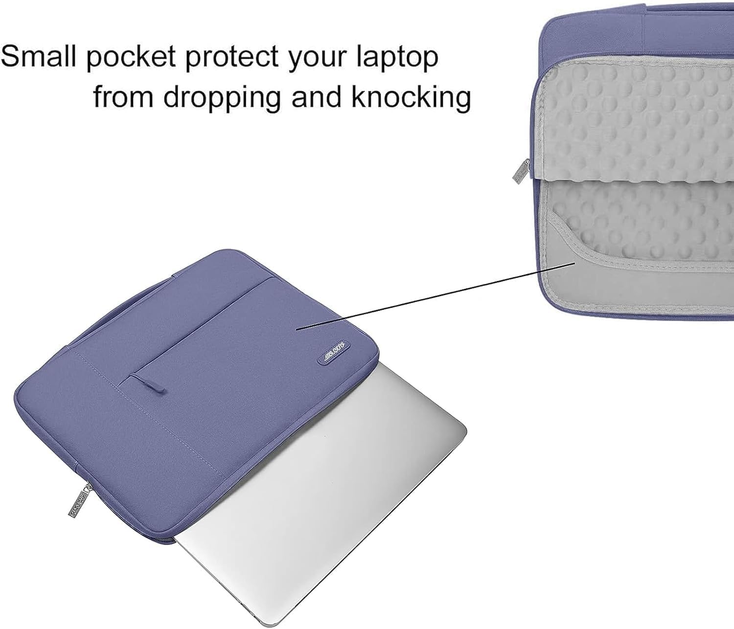 Small pocket protect your laptop from dropping and knocking.