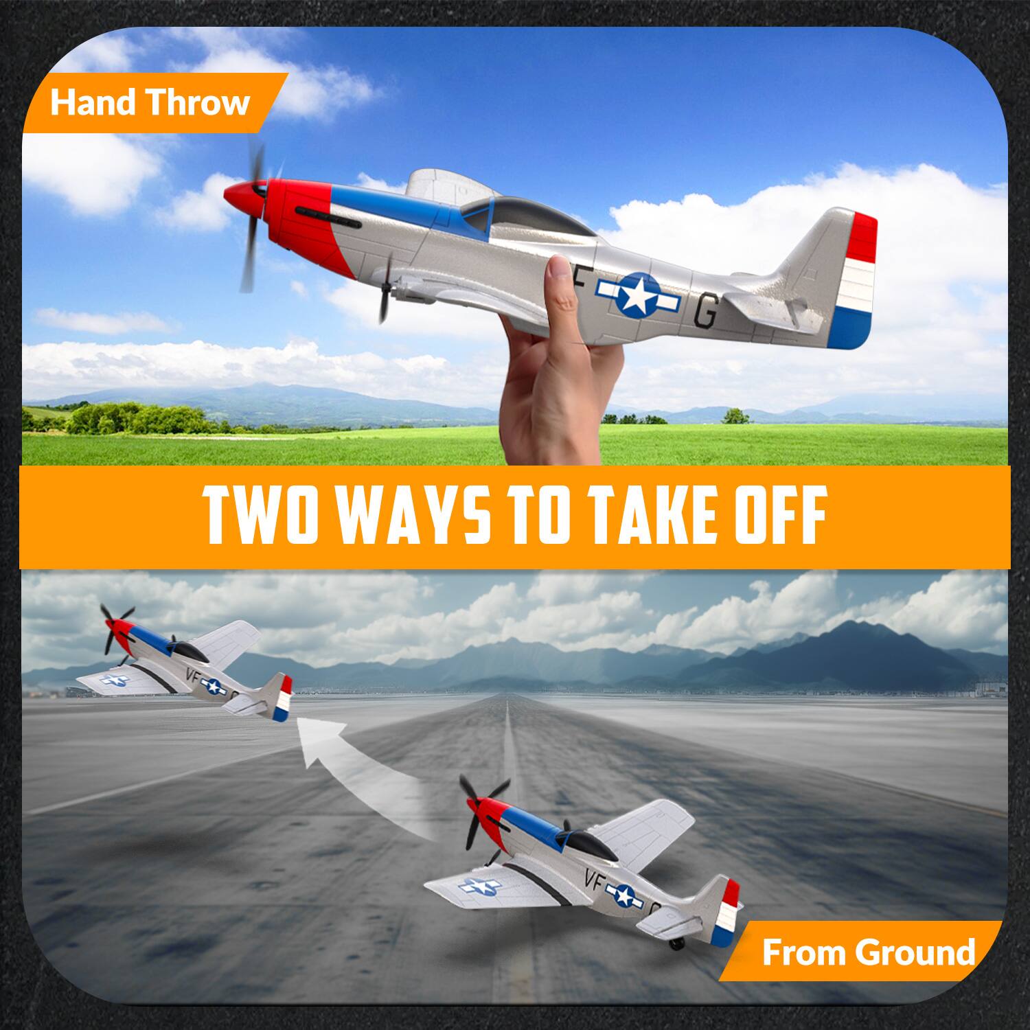 Hand Throw

TWO WAYS TO TAKE OFF

From Ground