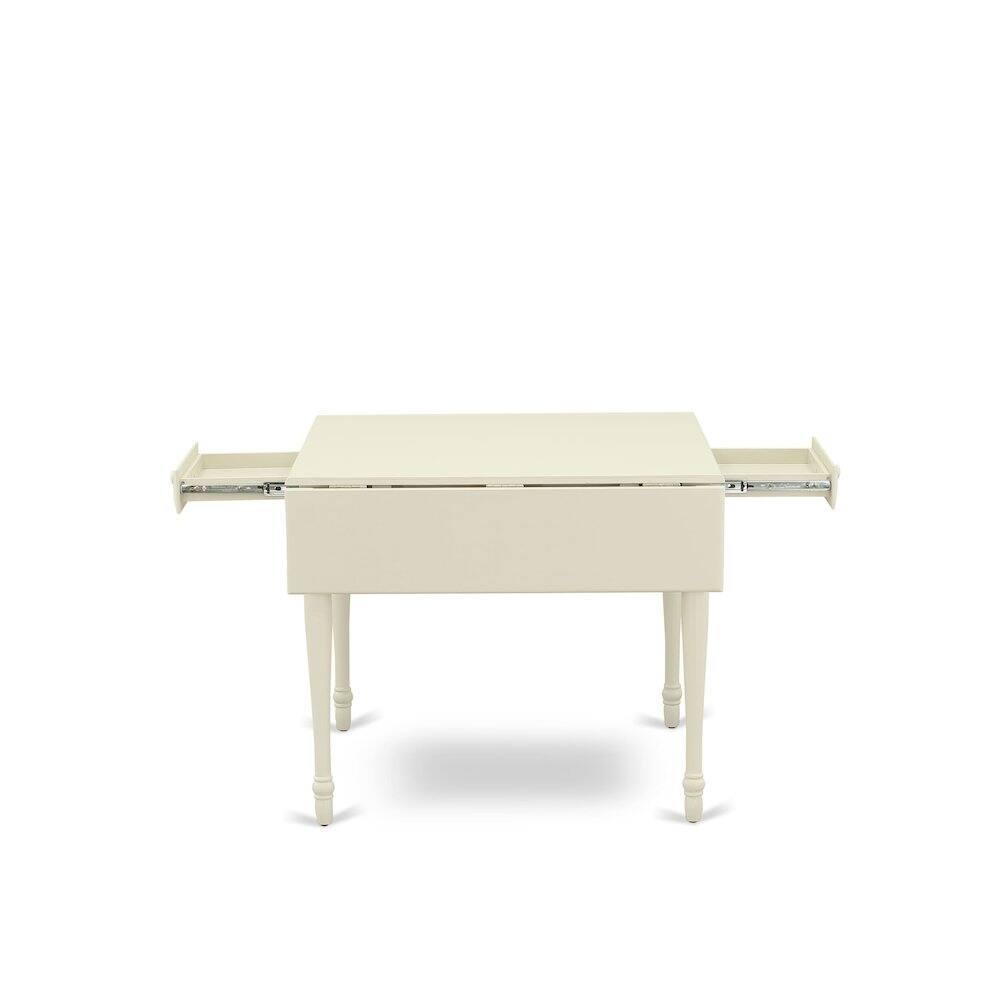 Alt View 3. East West Furniture - 3 Piece Dining Table Set - White.