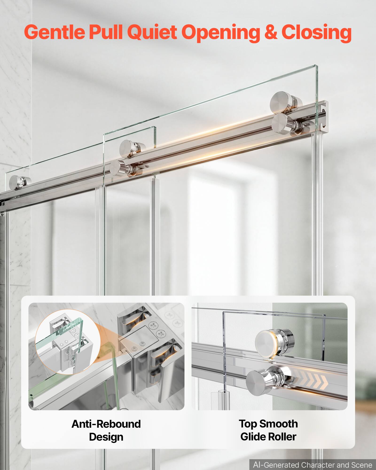 Gentle Pull Quiet Opening & Closing

Anti-Rebound Design

Top Smooth Glide Roller

AI-Generated Character and Scene