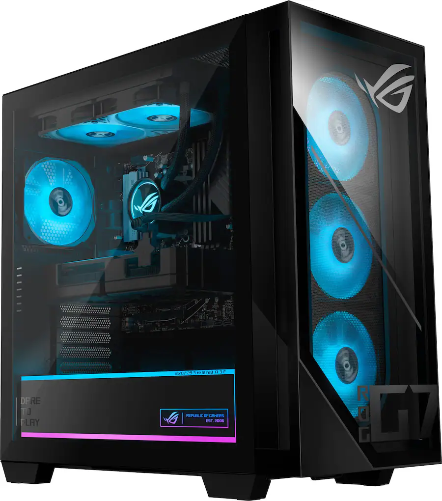ASUS ROG GM700 Gaming Desktop AMD Ryzen 7 9800X3D 32GB Memory NVIDIA ...