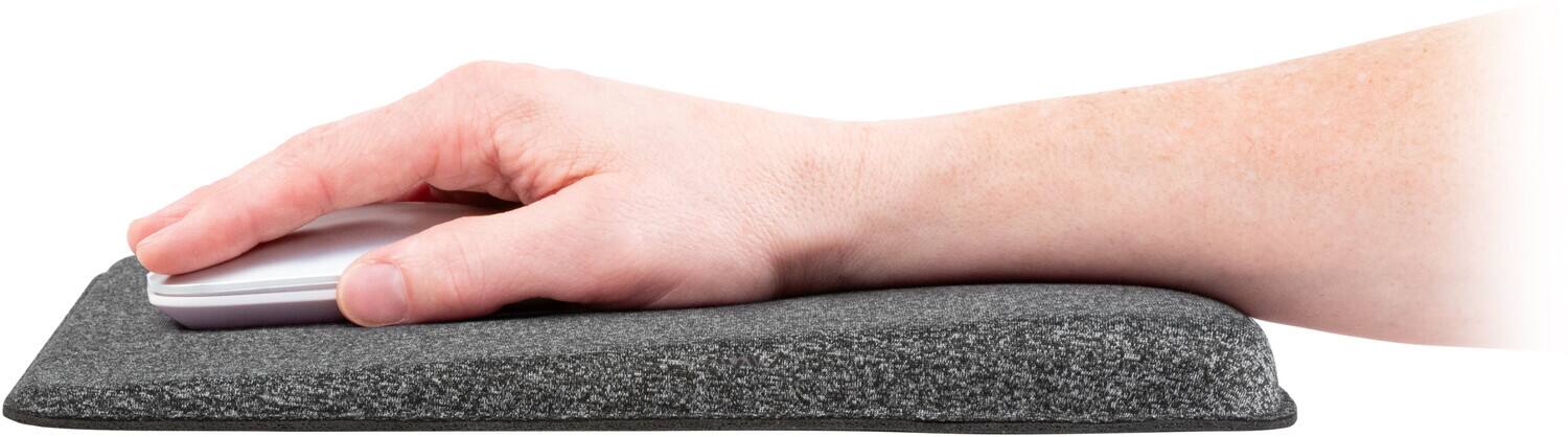 Alt View 2. Allsop - Premium Plush Angled Mouse Pad - GRAY.