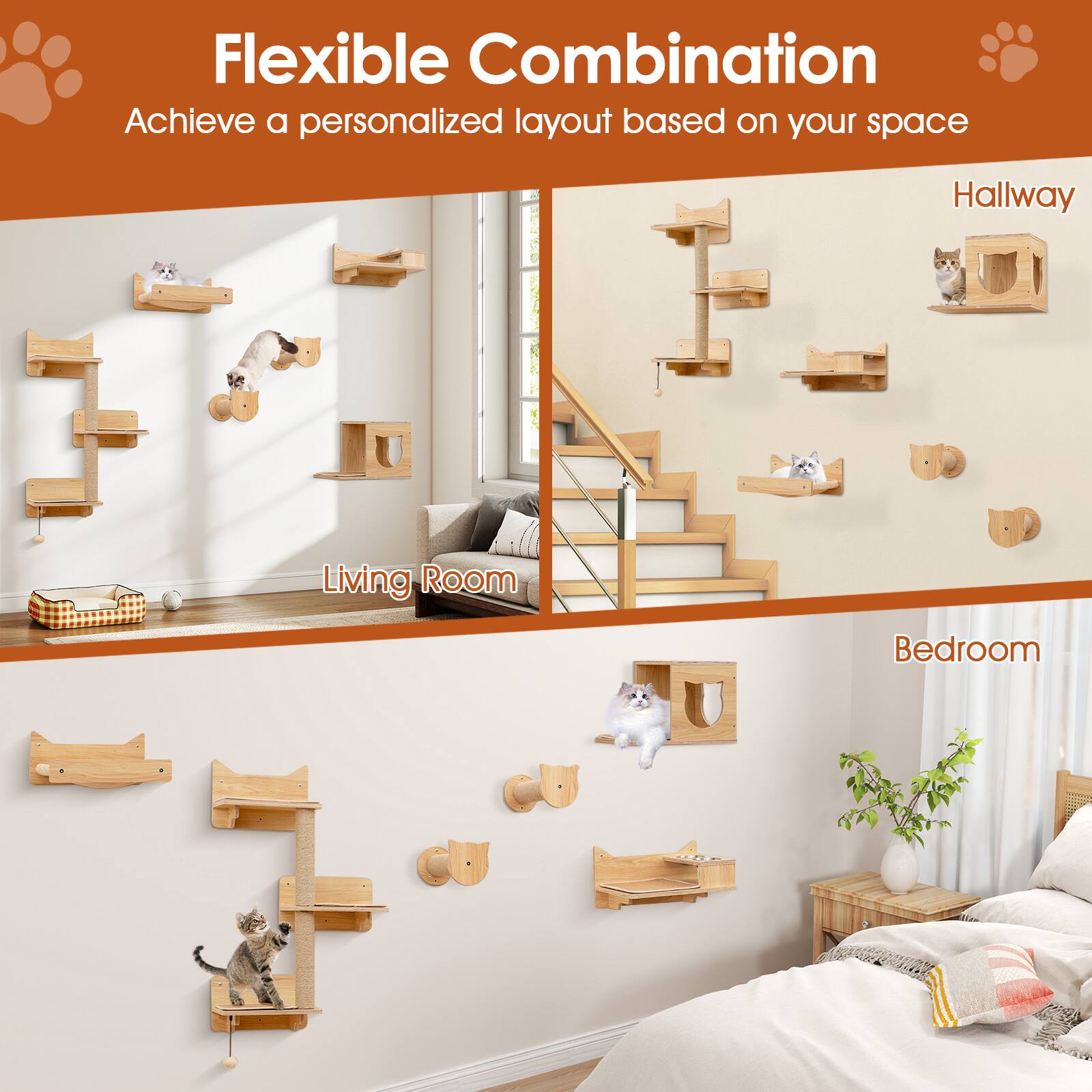 Flexible Combination  
Achieve a personalized layout based on your space  

Hallway  
Living Room  
Bedroom