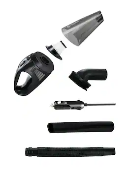 Castrol - Portable Car Vacuum Cleaner – 60W Wet & Dry Auto Vacuum with 12V Adapter, 9FT Cord, Crevice Tool & Filter Brush