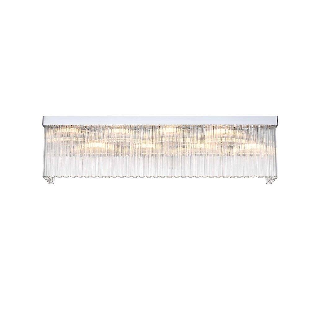 Left. Elegant Lighting - Harlow 34 inch Wall Sconce in Chrome - Chrome.