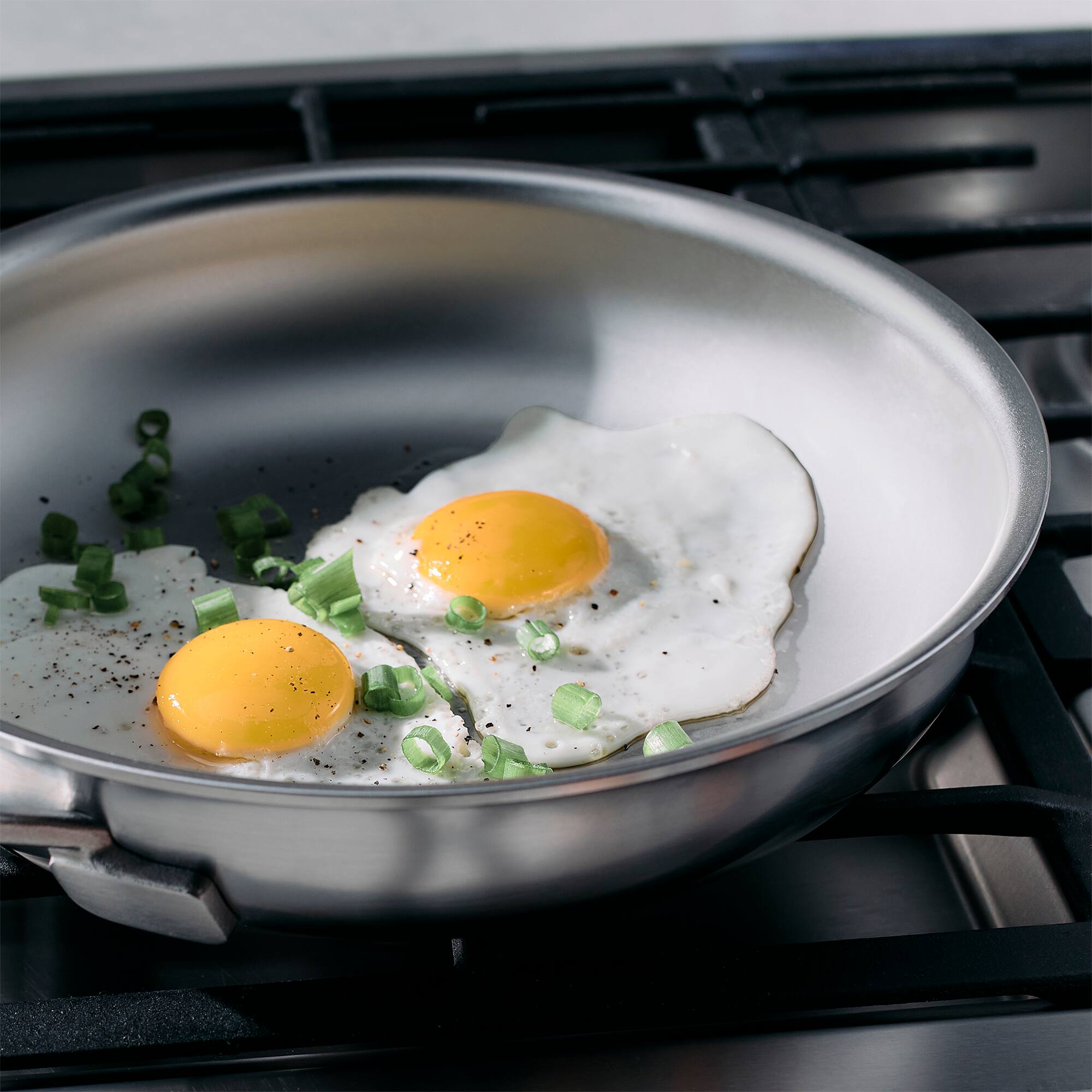 Alt View 7. Demeyere - Demeyere Industry 5 Nanotouch 9.5-inch fry pan - Stainless Steel.