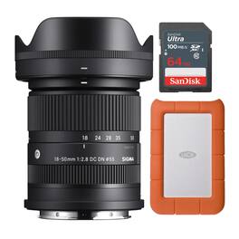 Sigma - 1850mm f2.8 DC DN Contemporary Lens for L Mount with Hard Drive Bundle