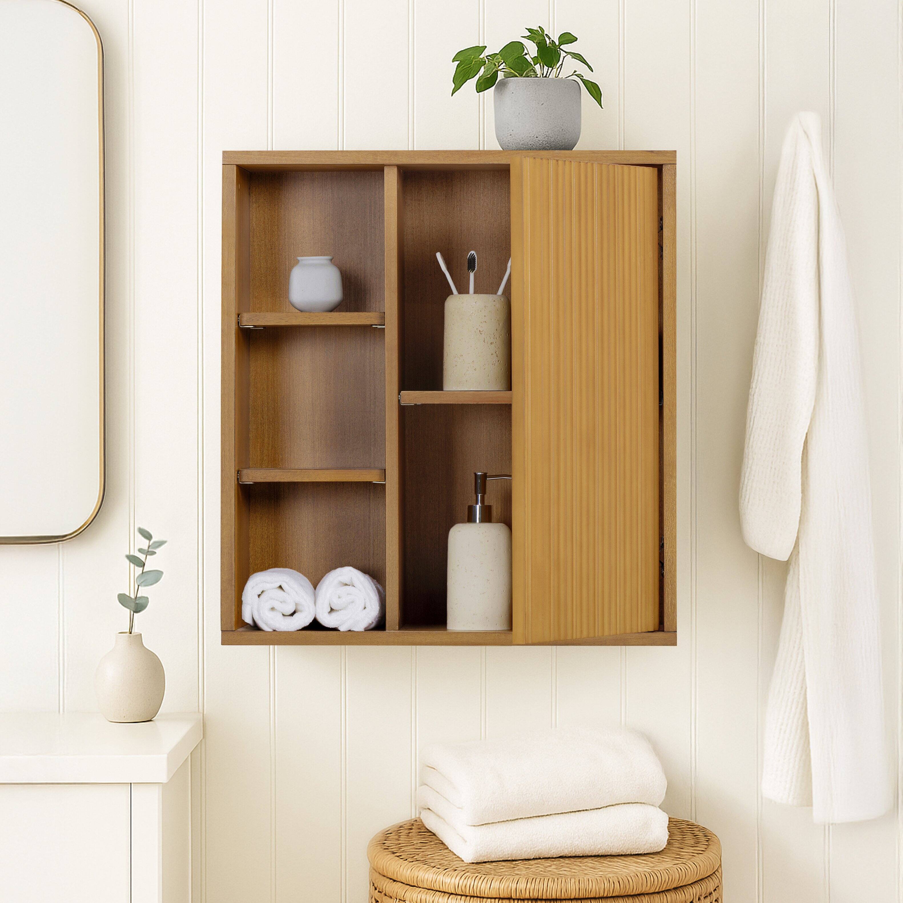 Front. Teamson Home - Teamson Home Tremolo 1-Door Wall Cabinet, Natural - Natural.