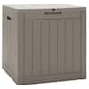 Front. Costway - Costway 30 Gallon Deck Box Storage Container Seating Tools Organization Deliveries - Light Brown.