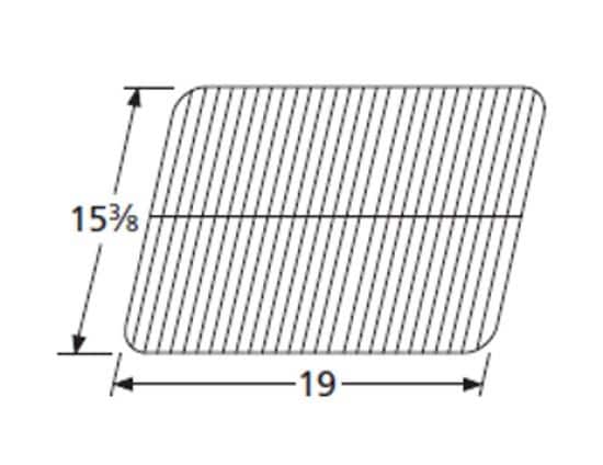 Music City Metals - MCM595009110 grid, porc stl wire, 15.375 x 19; Chb