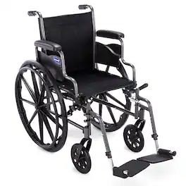 Invacare - Tracer SX3 18" Foldable Manual Wheelchair w/ Swing-Away Footrests & Desk Arms - Black