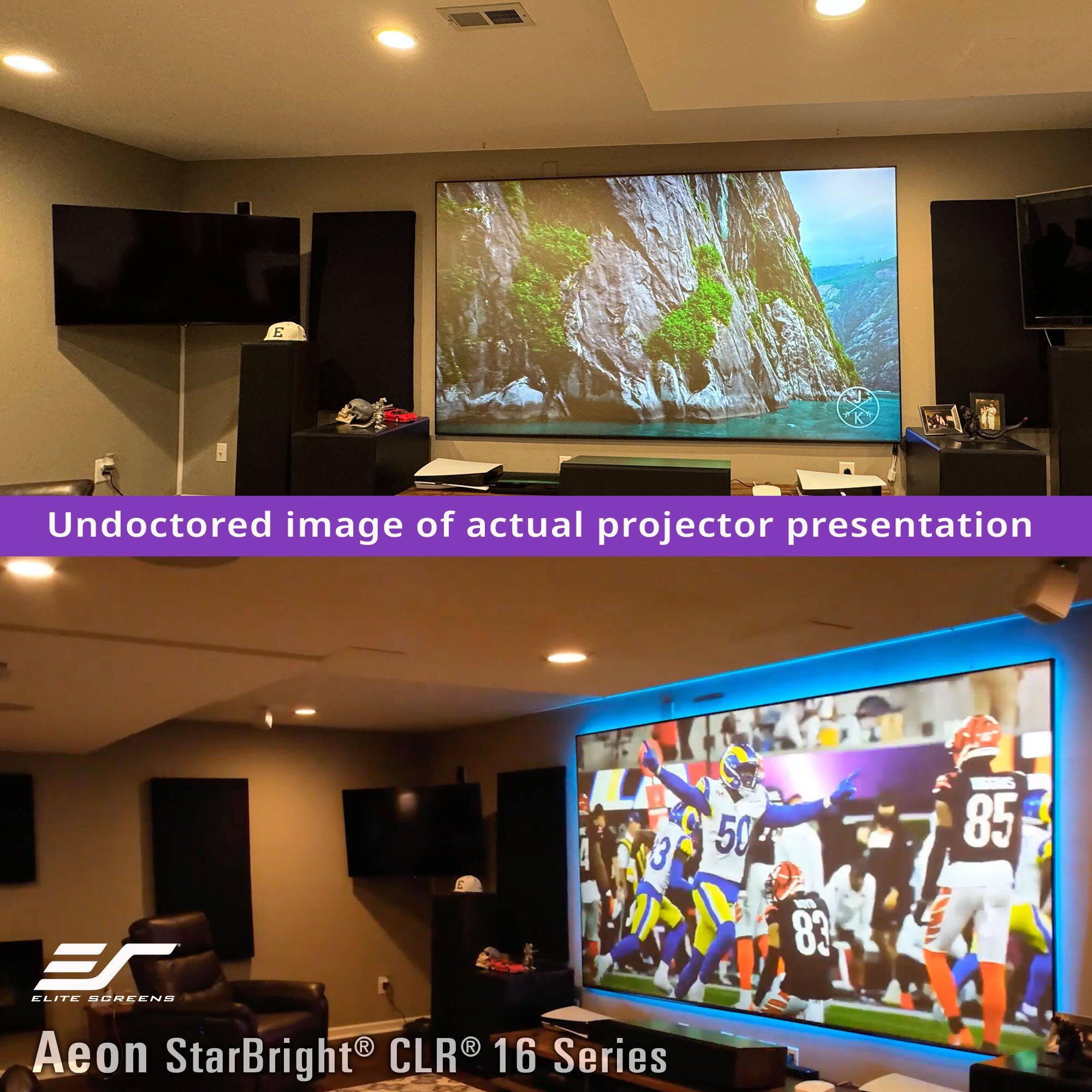 Undoctored image of actual projector presentation

Aeon StarBright® CLR® 16 Series