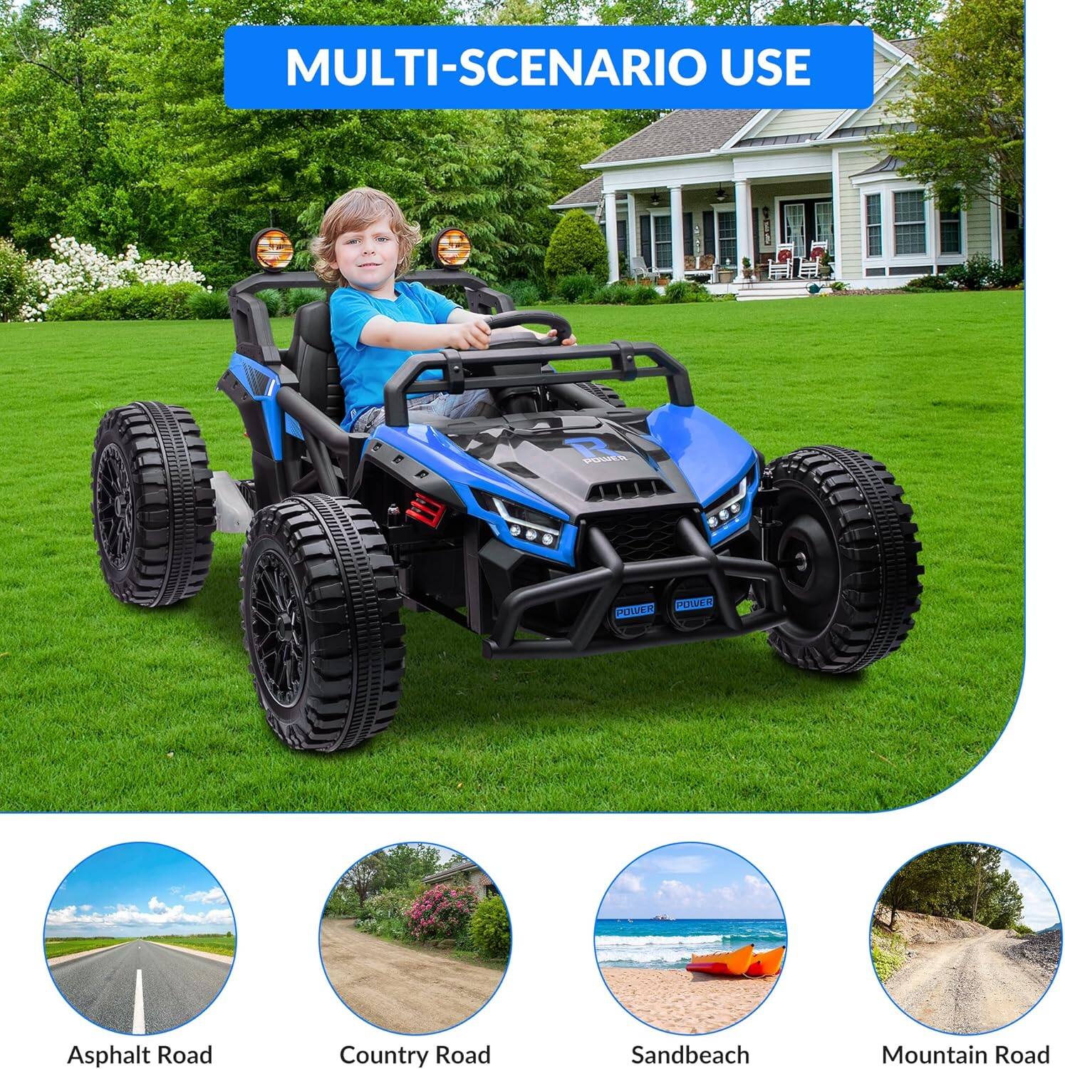 MULTI-SCENARIO USE

Asphalt Road  
Country Road  
Sandbeach  
Mountain Road