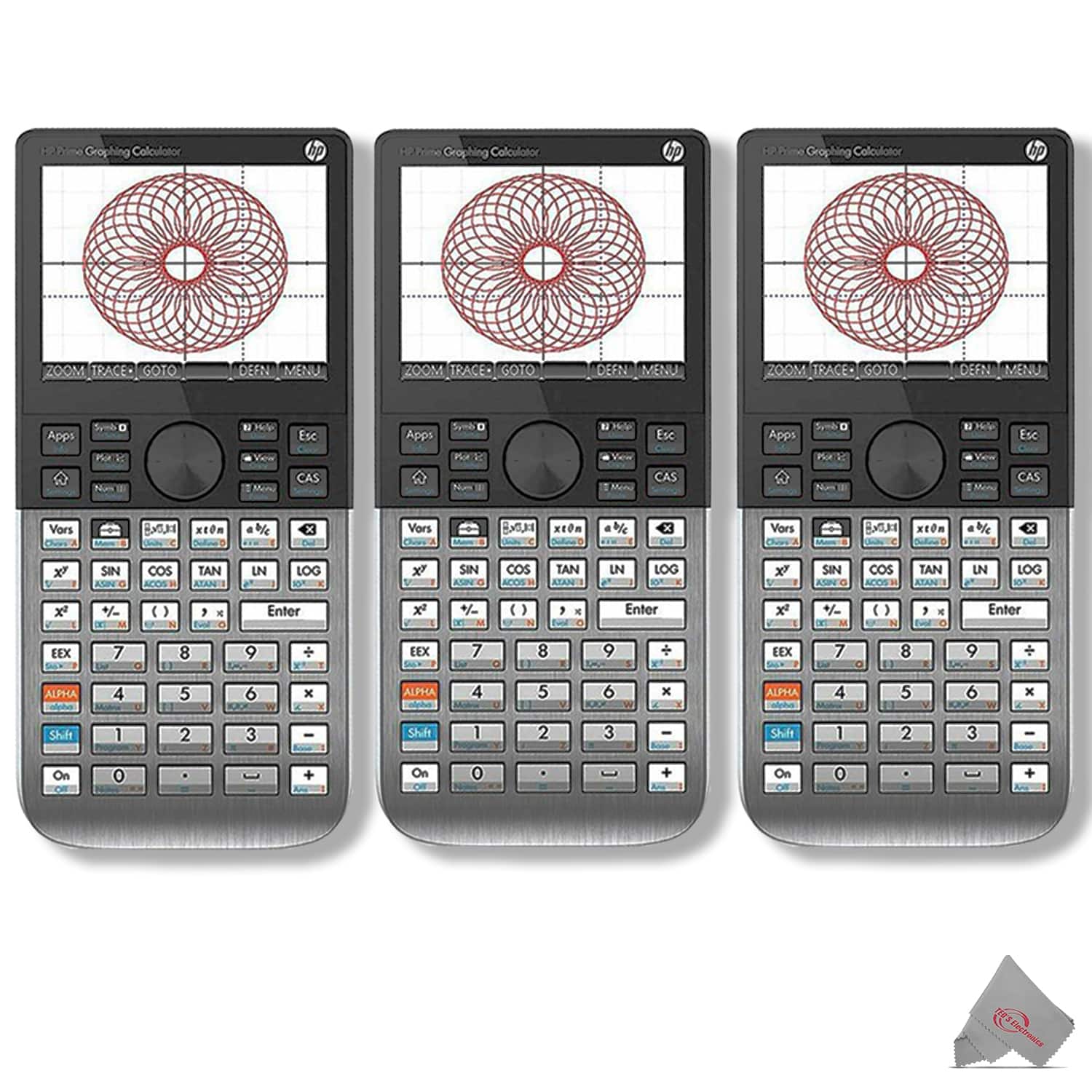 HP - Prime Handheld Graphing Calculator Black - 3 Units - Silver