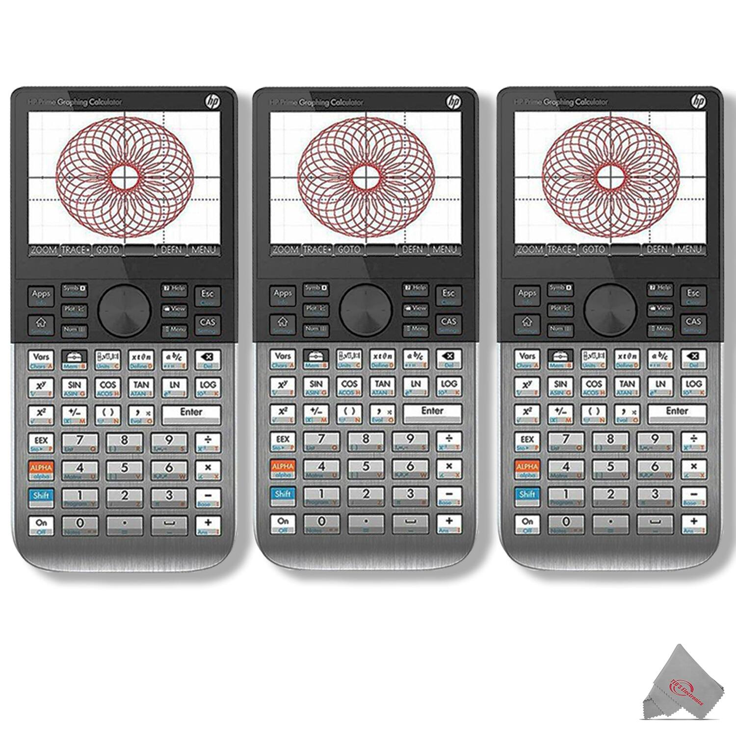 HP - Prime Handheld Graphing Calculator Black - 3 Units - Silver