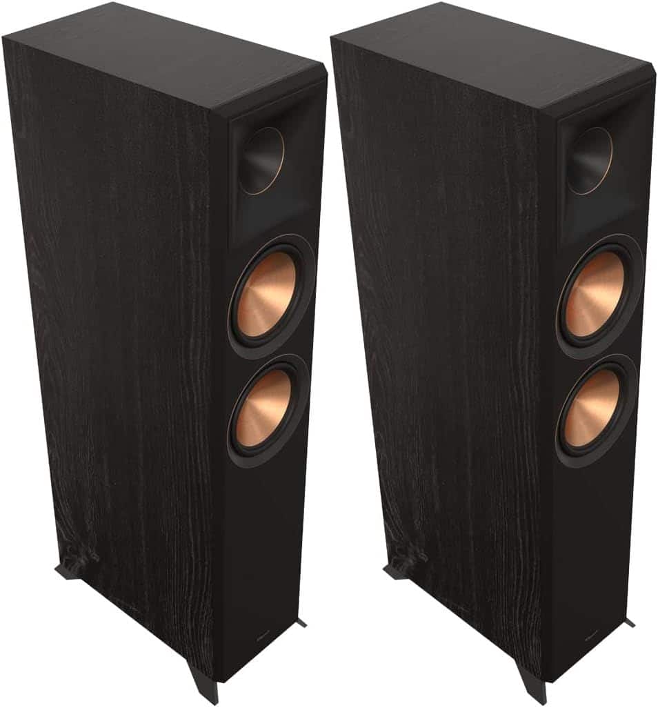 Front. Klipsch - Klipsch RP-6000 II 2.0 Dual Floorstanding Speaker Pair in Ebony - Black.