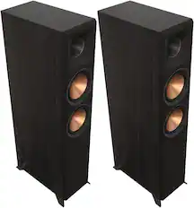 Front. Klipsch - Klipsch RP-6000 II 2.0 Dual Floorstanding Speaker Pair in Ebony - Black.