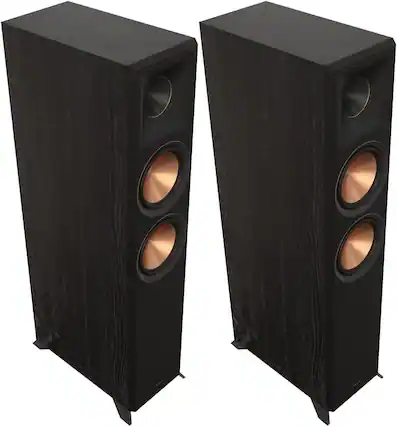 Front. Klipsch - Klipsch RP-6000 II 2.0 Dual Floorstanding Speaker Pair in Ebony - Black.