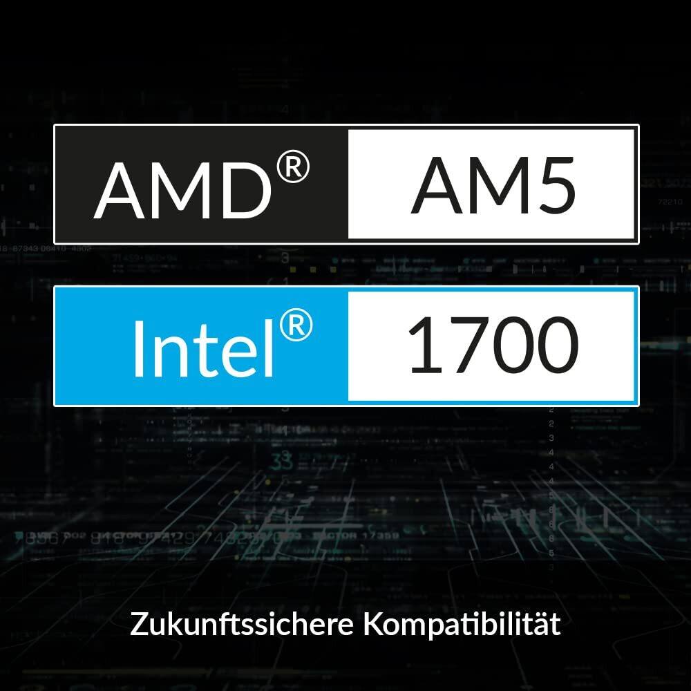 AMD AM5  
Intel 1700  
Zukunftssichere Kompatibilität