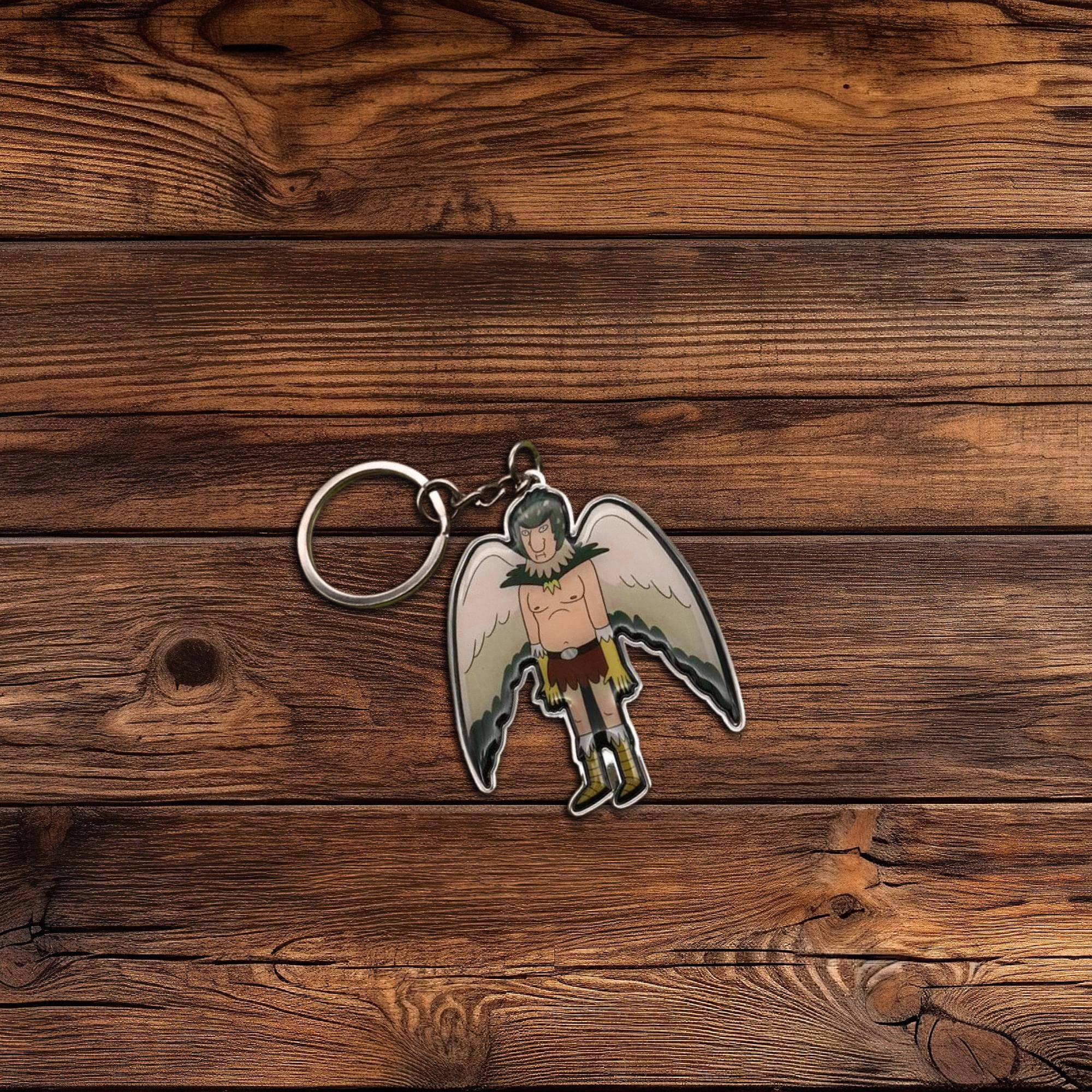 Alt View 10. Hot Properties - Rick and Morty Metal Keychain: Birdperson - Black.