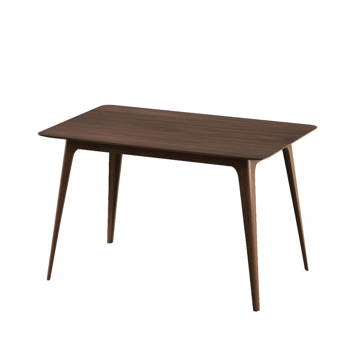 Back. Loheer - Loheer Mid Century Modern Dining Table, Walnut Rectangular Table with Splayed Legs - Walnut.