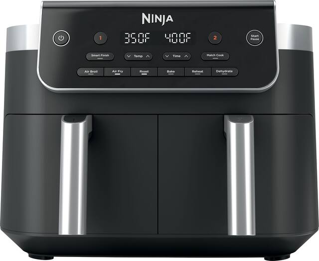 Ninja - DualZone 6-in-1 8-QT Dual Air Fryer - Black