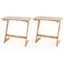 Left. Costway - 2 PCS Bamboo Sofa Side Table Z-Shaped Spacious Tabletop Space-Saving TV Snack Tray - Natural.