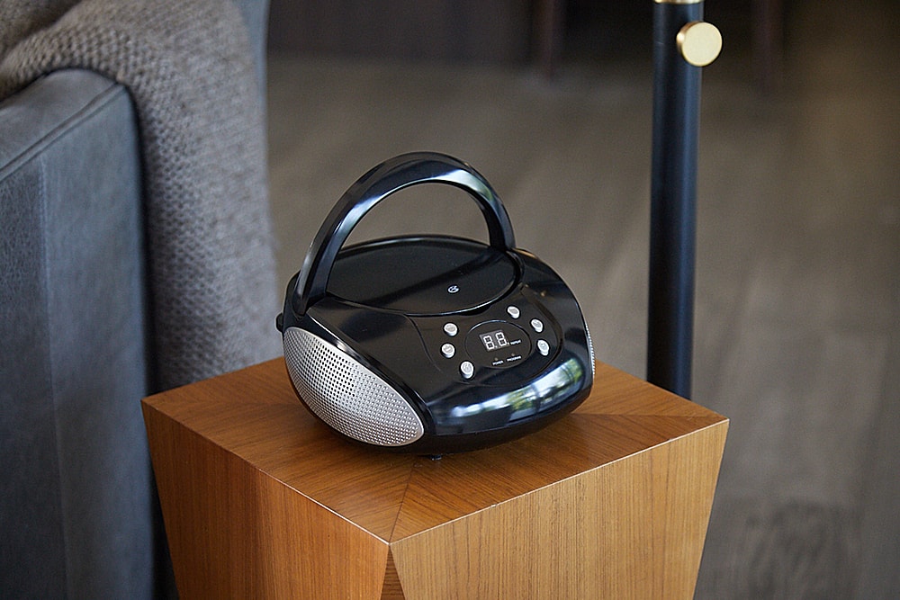 Alt View 12. GPX - Portable Boombox with CD Player and AM FM Radio - Black.