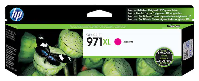 Front. HP - 971XL High-Yield Ink Cartridge - Magenta.