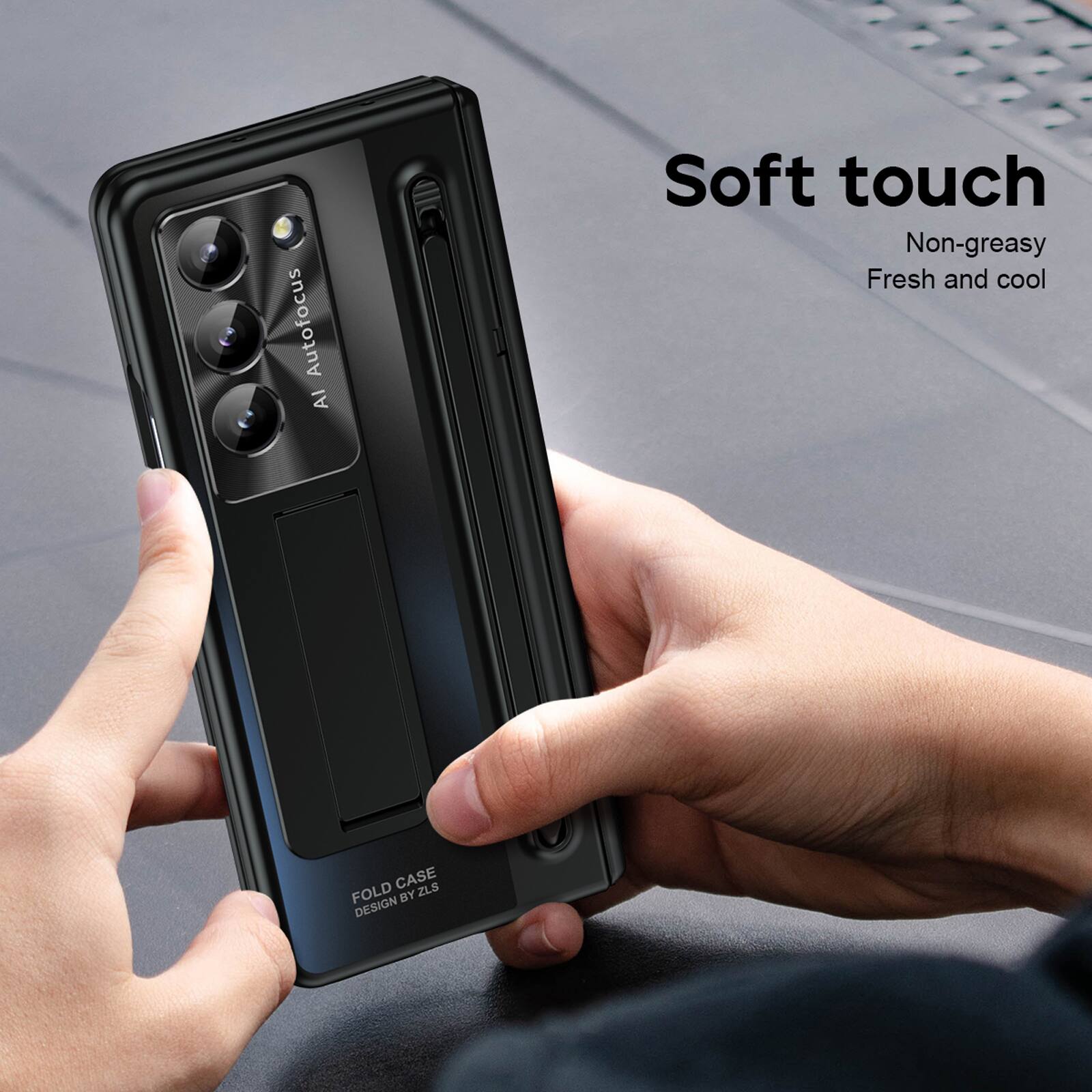 Soft touch  
Non-greasy  
Fresh and cool  

AI Autofocus  

FOLD CASE  
DESIGN BY ZLS