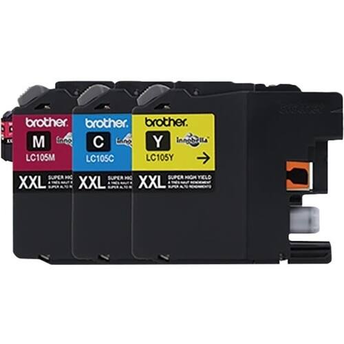 Alt View 11. Brother - LC1053PKS XXL Super High-Yield 3-Pack Ink Cartridges - Yellow/Cyan/Magenta - Assorted.