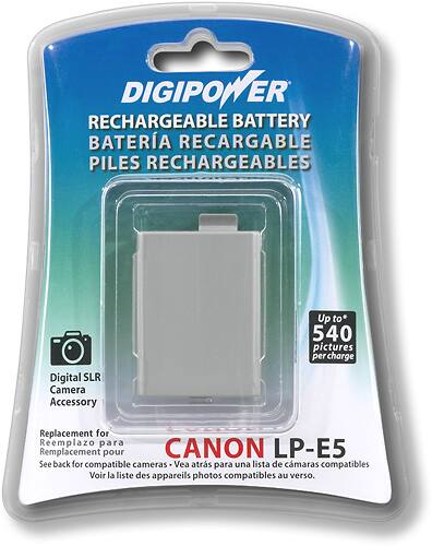 Best Buy: Digipower Rechargeable Lithium-Ion Battery for Canon XS and ...