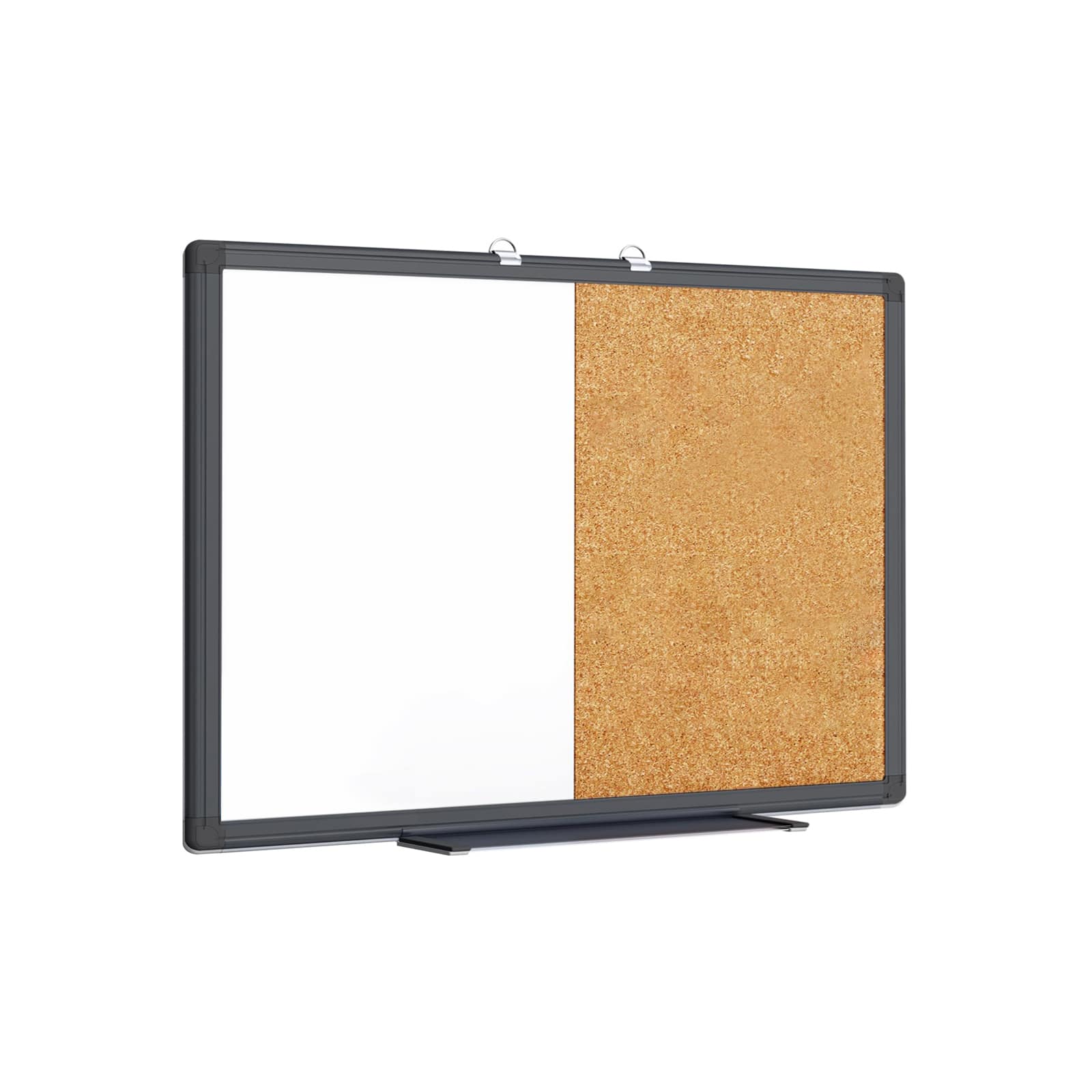 HOMLUX - Combination Board, 36 x 24 Bulletin Boards & Cork Board, Dry Erase Board Bulletin Combo Board - Black