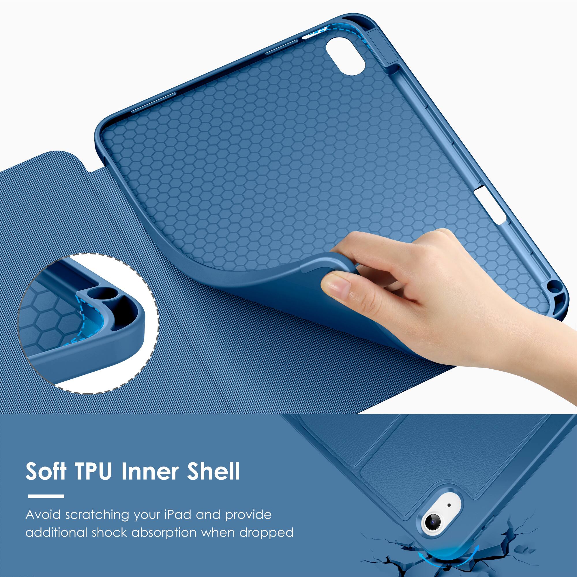 Soft TPU Inner Shell

Avoid scratching your iPad and provide additional shock absorption when dropped.