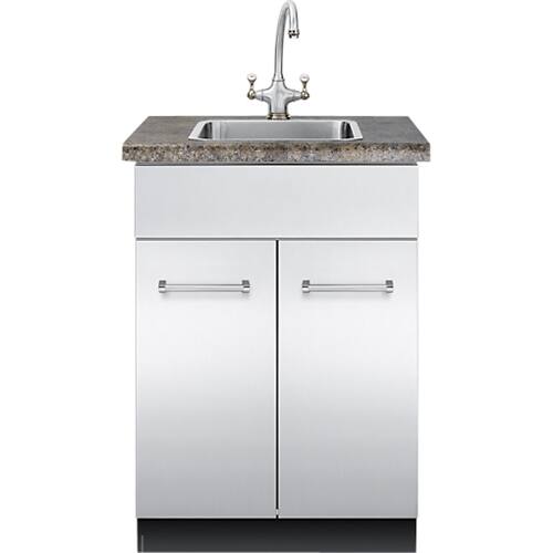 Alt View 11. Viking - 30" Outdoor Sink Base Cabinet - Stainless Steel.