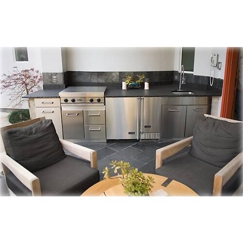 Alt View 13. Viking - 30" Outdoor Sink Base Cabinet - Stainless Steel.