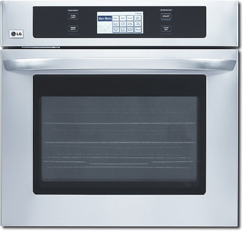  LG - 30&quot; Built-in Single Electric Convection Wall Oven - Stainless-Steel