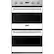 Front. Viking - 3 Series 29.8" Built-In Double Electric Convection Wall Oven - White.