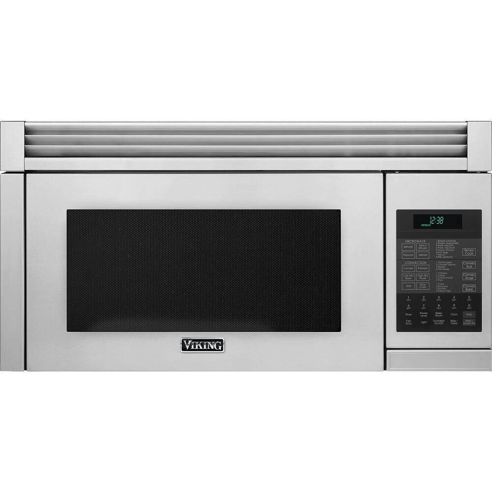 Front. Viking - 1.1 Cu. Ft. Over-the-Range Microwave - Stainless Steel.