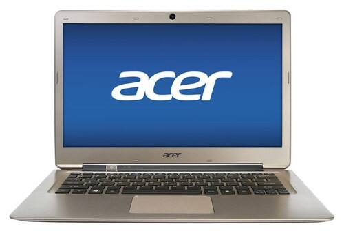 Front Standard. Acer - Aspire Ultrabook 13.3" Laptop - 4GB Memory - 128GB Solid State Drive - Champagne.